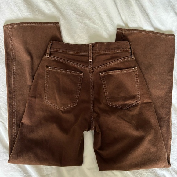 Aritzia - Sun-deh (Sunday) Best high rise brown straight leg jeans/pants Size 2 - Picture 5 of 6